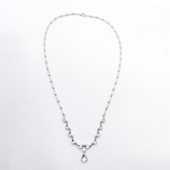 Hot Selling S925 Silver Synthetic Zirconia Retro White Classic Necklace Hot Selling S925 Silver Synthetic Zirconia Retro White Classic Necklace