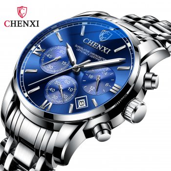 Chenxi brand new student steel strap sports watch men's waterproof luminous watch wholesale quartz watch