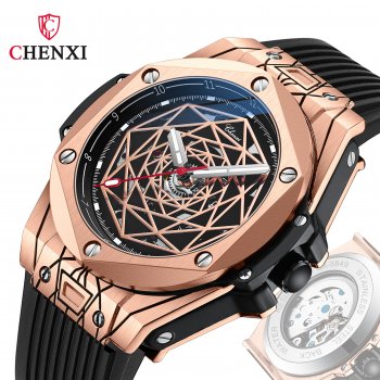 CHENXI fashion cool trend waterproof automatic mechanical watch men's tattoo watch