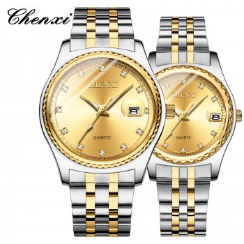 Chenxi couple watch calendar quartz watch wholesale business men and women watch
