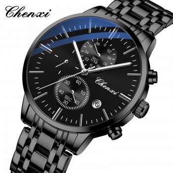 Multifunctional watch Chenxi Creative Men's Sports Chronograph Calendar Fashion Luminous Quartz Watch