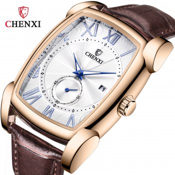 CHENXI watch square men's luminous calendar fashion quartz watch men CHENXI watch square men's luminous calendar fashion quartz watch men