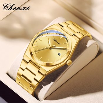Chenxi watch men's waterproof steel strap simple Nautilus business fashion 2025 new calendar luminous factory wholesale Chenxi watch men's waterproof steel strap simple Nautilus business fashion 2025 new calendar luminous factory wholesale