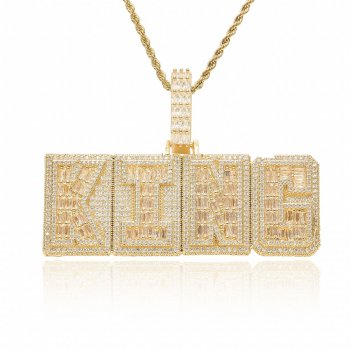 Letter Pendant Double Layer T Square Zircon Splicing Letter Pendant Personality Creative DIY Private Customization