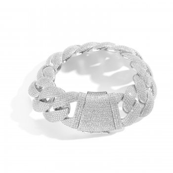 22mm bubble Cuban chain bracelet trendy personality men's hip-hop jewelry bracelet