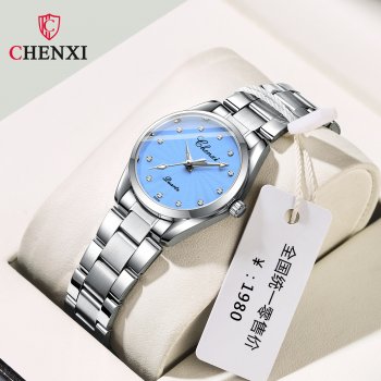 Chenxi fashion diamond ladies watch simple small steel band quartz watch for women