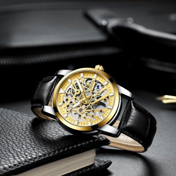 CHENXI hollow automatic mechanical watch men's waterproof belt luminous mechanical watch