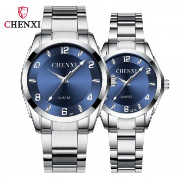 CHENXI brand fashion couple watches wholesale steel band men and women quartz watches