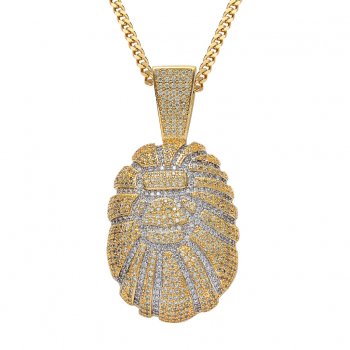 Hot selling hip-hop jewelry 18K gold full zircon gorilla pendant